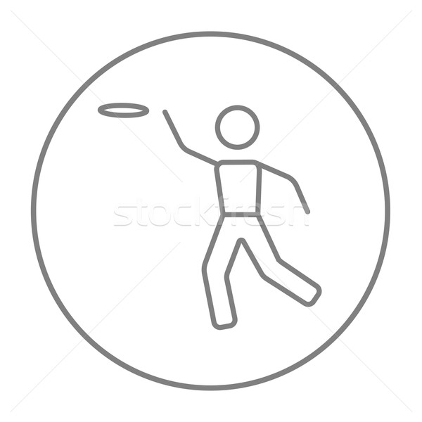Frisbee line icon. Stock photo © RAStudio
