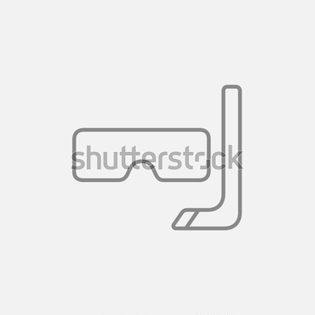 Mask and snorkel line icon. Stock photo © RAStudio