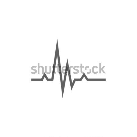 Hheart beat cardiogram line icon. Stock photo © RAStudio