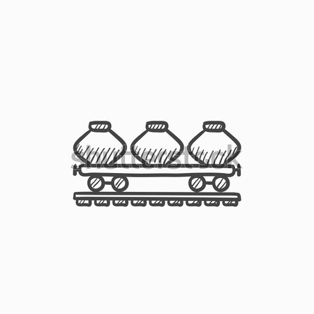 Cargo wagon sketch icon. Stock photo © RAStudio