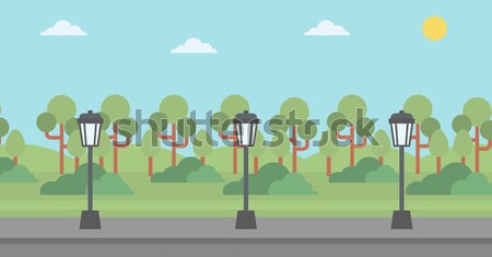 Background of park with streetlight. Stock photo © RAStudio