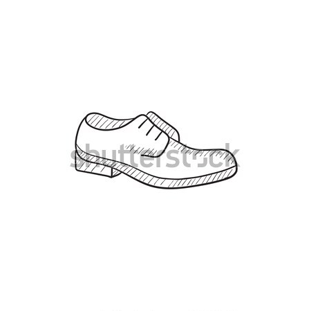 Schoen schoenveters schets icon vector geïsoleerd Stockfoto © RAStudio