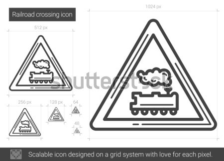 Сток-фото: поезд · знак · эскиз · икона · вектора · изолированный