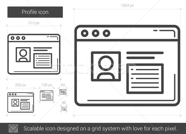 Profile line icon. Stock photo © RAStudio