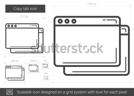 Copy tab line icon. Stock photo © RAStudio