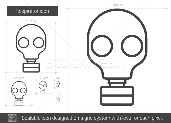 Respirator line icon. Stock photo © RAStudio
