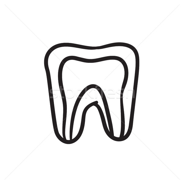 Molar tooth sketch icon. Stock photo © RAStudio