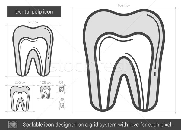 Dental pulp line icon. Stock photo © RAStudio