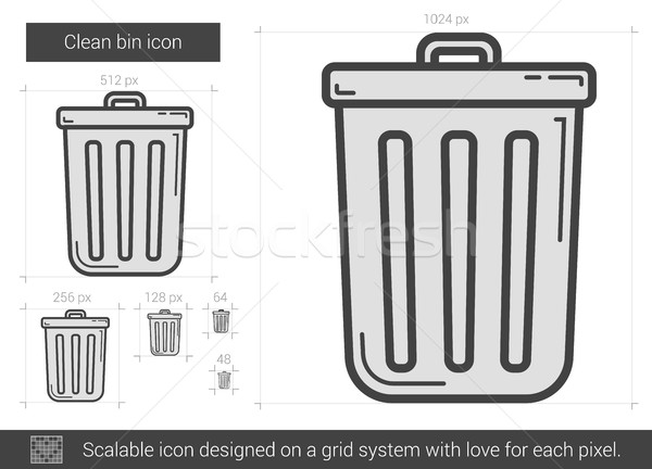 Clean bin line icon. Stock photo © RAStudio