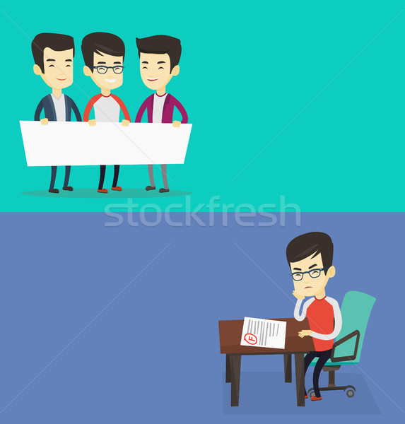 Two educational banners with space for text. Stock photo © RAStudio