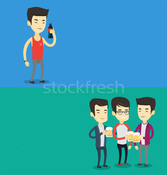 Two food and drink banners with space for text. Stock photo © RAStudio