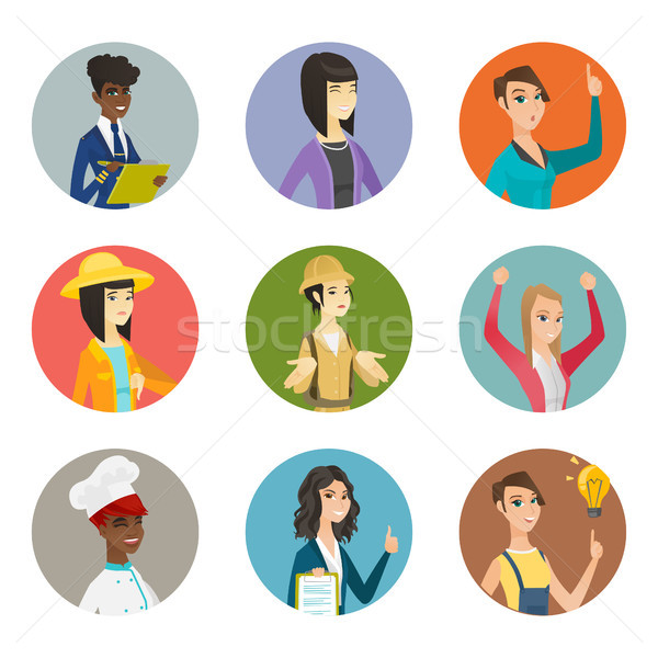 Vector set of characters of different professions. Stock photo © RAStudio