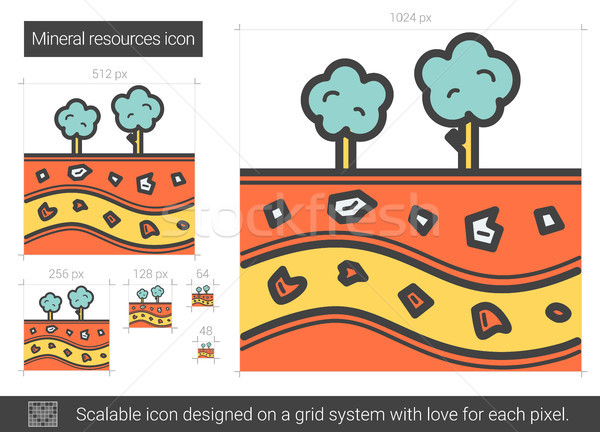 Mineral resources line icon. Stock photo © RAStudio