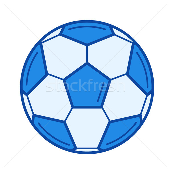 Stockfoto: Voetbal · lijn · icon · vector · geïsoleerd · witte