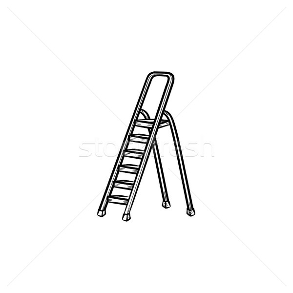 Stepladder hand drawn sketch icon. Stock photo © RAStudio