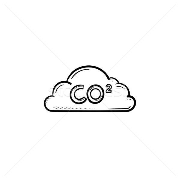 CO2 cloud hand drawn sketch icon. Stock photo © RAStudio