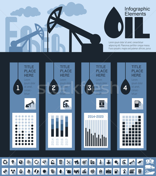 Oil Industry Infographic Template Stock photo © RAStudio