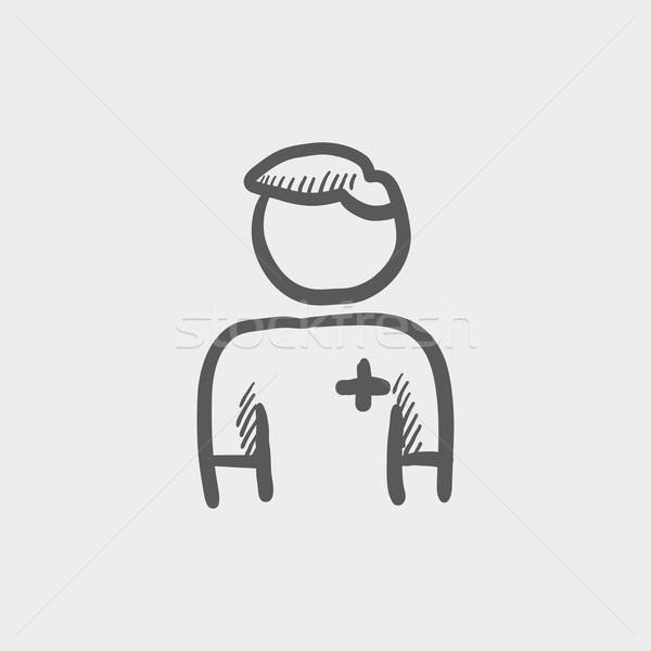 Resident doctor sketch icon Stock photo © RAStudio