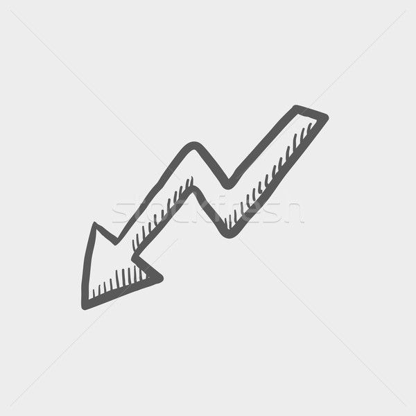 Yıldırım ok kroki ikon web hareketli Stok fotoğraf © RAStudio