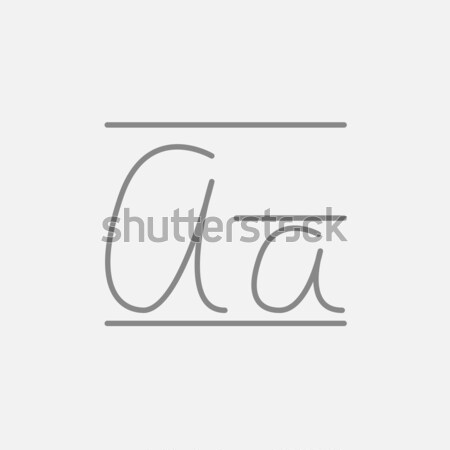 Cursive letter a icon drawn in chalk. Stock photo © RAStudio