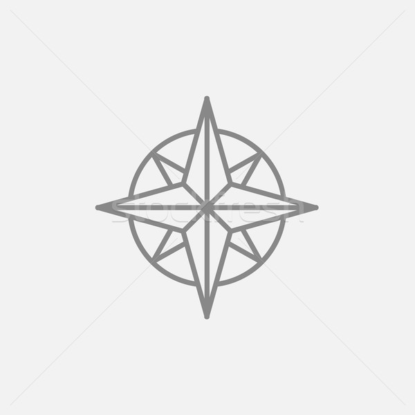 Compass wind rose line icon. Stock photo © RAStudio