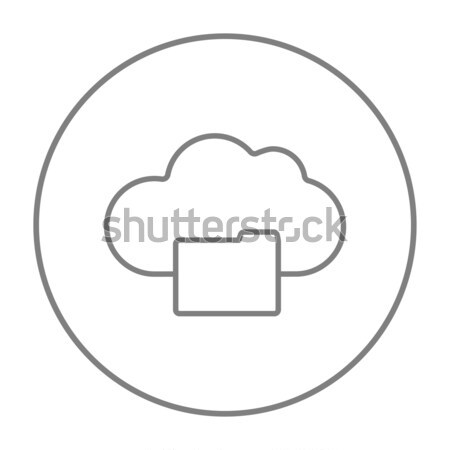 Cloud computing line icon. Stock photo © RAStudio