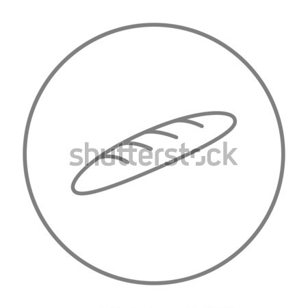 Stock photo: Baguette line icon.