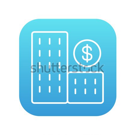 Condominium with dollar symbol line icon. Stock photo © RAStudio