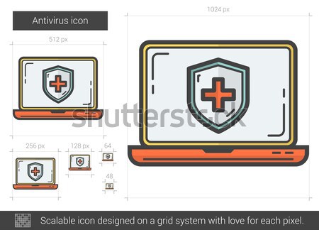 Antivirus line icon. Stock photo © RAStudio