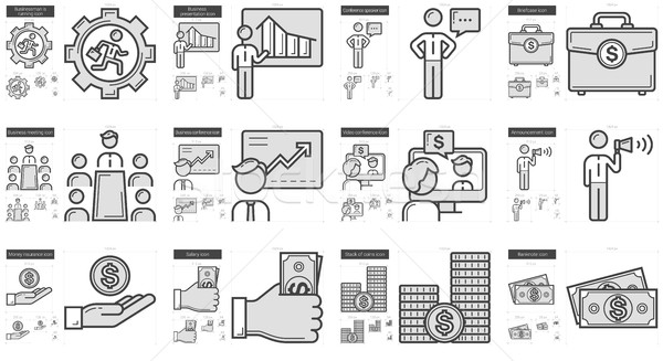 Сток-фото: бизнеса · линия · вектора · изолированный · белый