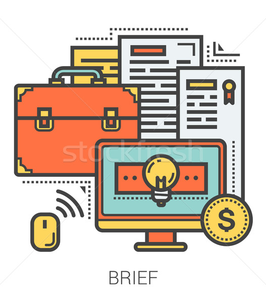 Brief line infographic. Stock photo © RAStudio
