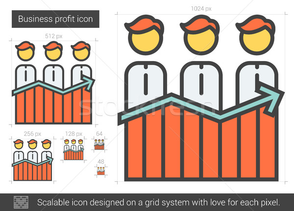 Business profit line icon. Stock photo © RAStudio