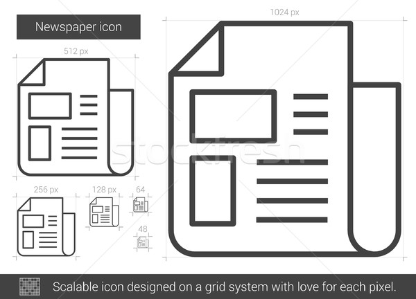 Newspaper line icon. Stock photo © RAStudio