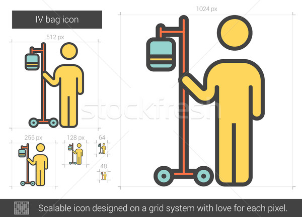 IV bag line icon. Stock photo © RAStudio