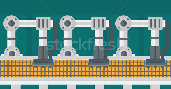 Automated robotic conveyor belt. Stock photo © RAStudio