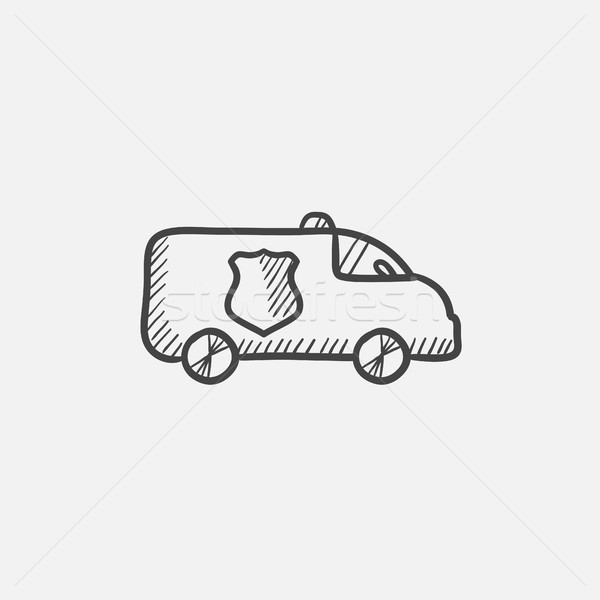 Police car sketch icon. Stock photo © RAStudio