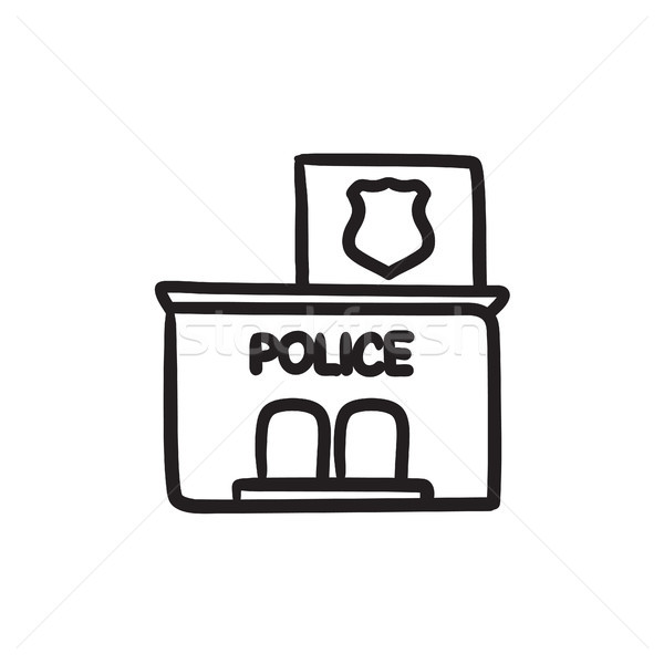 Police station  sketch icon. Stock photo © RAStudio