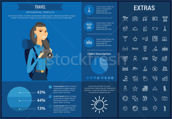 Zdjęcia stock: Podróży · szablon · elementy · ikona · konfigurowalny