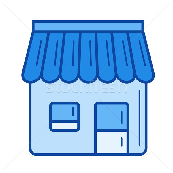 Conveniencia tienda línea icono vector aislado Foto stock © RAStudio