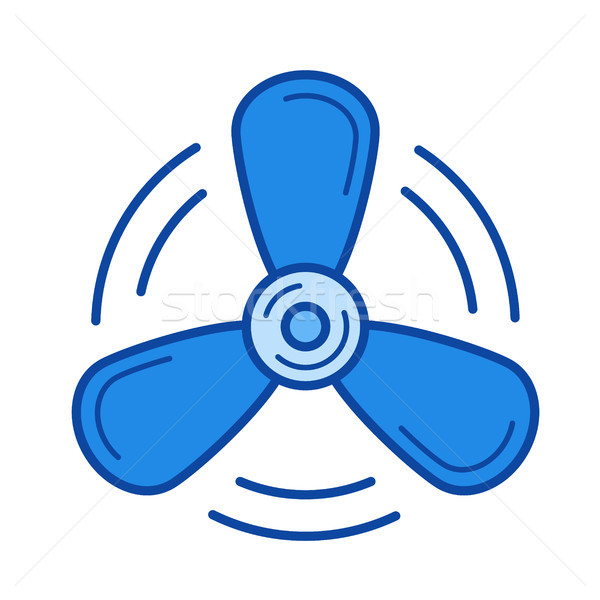 Ship propeller line icon. Stock photo © RAStudio