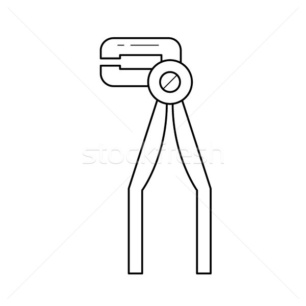 Dental pliers line icon. Stock photo © RAStudio
