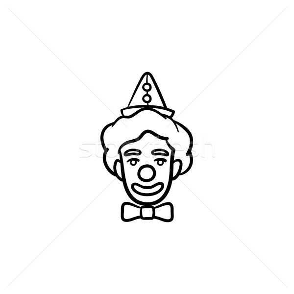 The face of clown hand drawn sketch icon. Stock photo © RAStudio