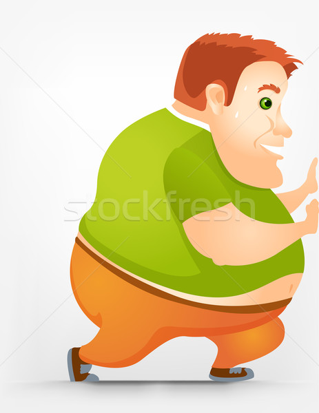 Cheerful Chubby Man Stock photo © RAStudio