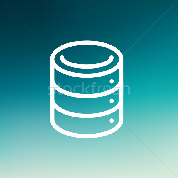 Computer Server thin line icon Stock photo © RAStudio