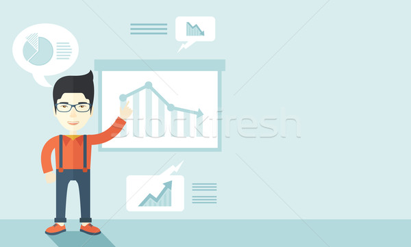 Finance officer showing a finance chart. Stock photo © RAStudio