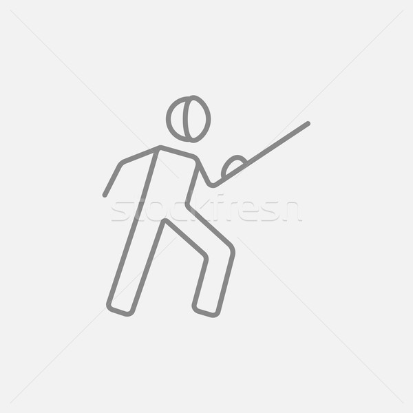 Fencing line icon. Stock photo © RAStudio