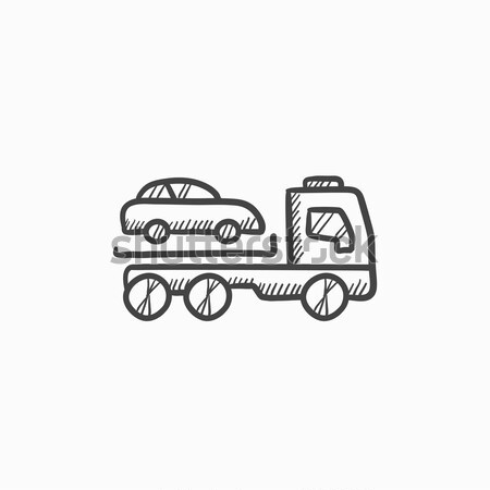 Car towing truck sketch icon. Stock photo © RAStudio