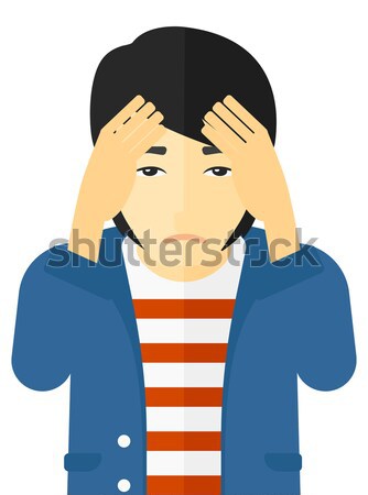 Man clutching his head in desperate. Stock photo © RAStudio