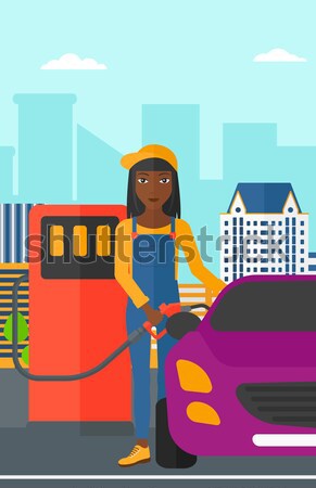 Charging of electric car. Stock photo © RAStudio