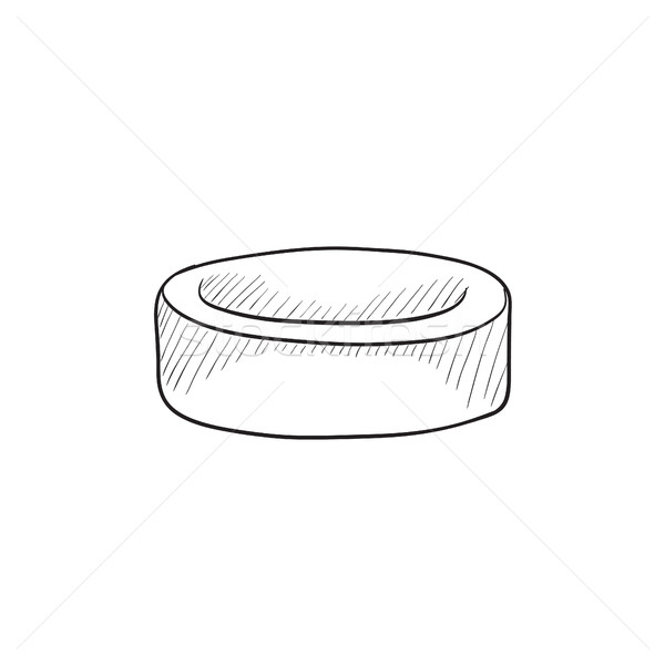 Hockey puck sketch icon. Stock photo © RAStudio